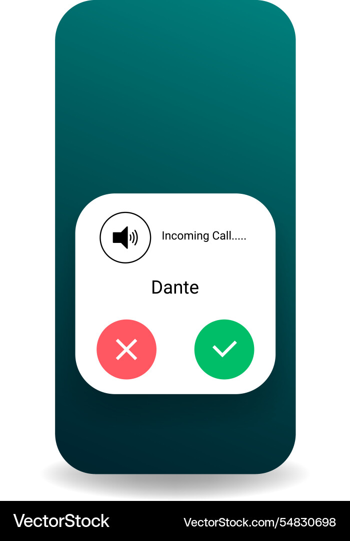 A minimalist incoming call notification design vector image