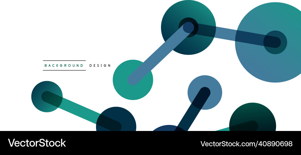 Abstract background round dots connected by lines Vector Image