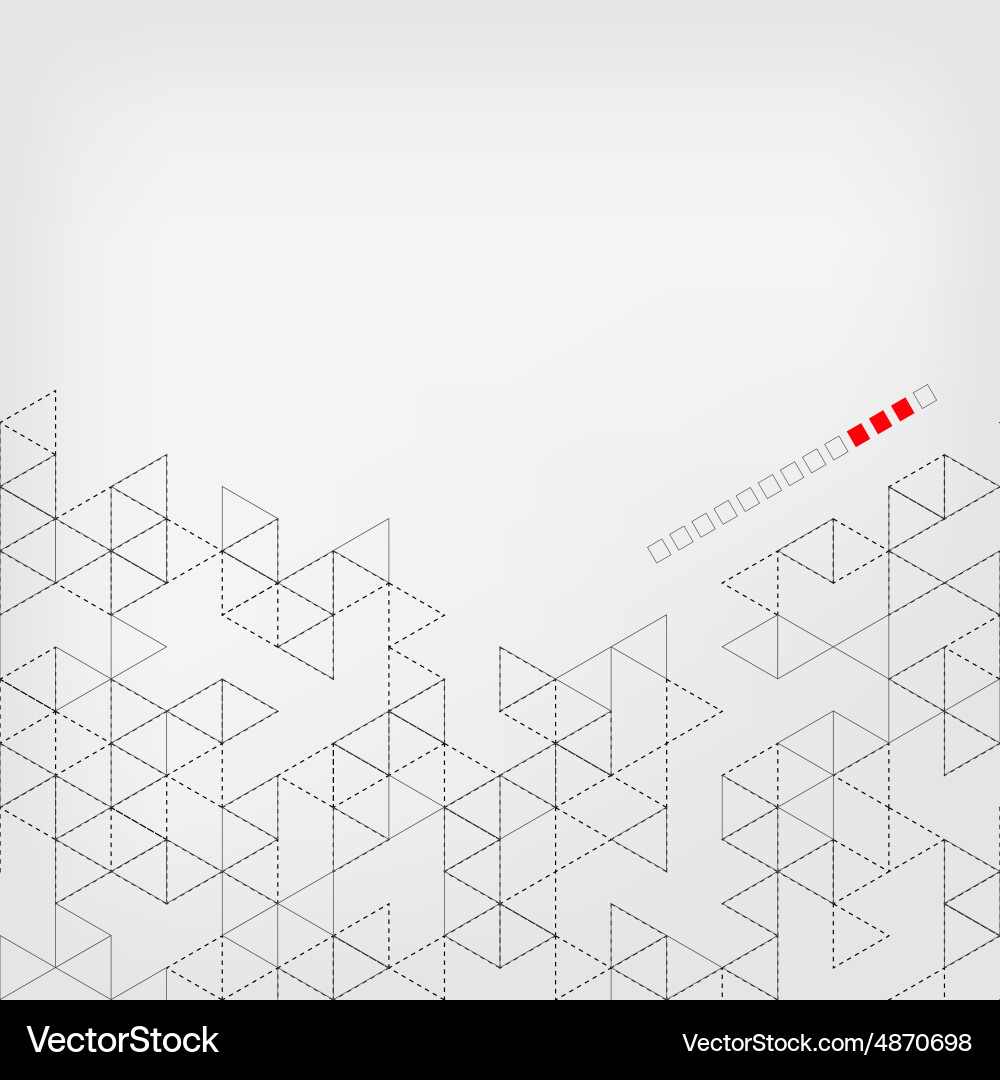 Abstract technology background with color triangle vector image
