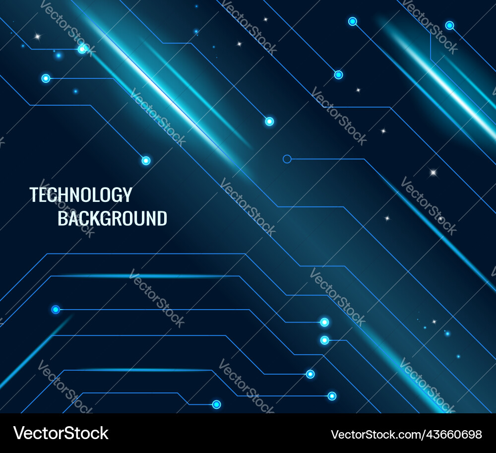 Abstract technology concept particle connection Vector Image