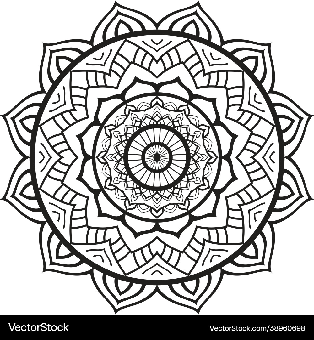 Circular pattern in form a mandala vector image