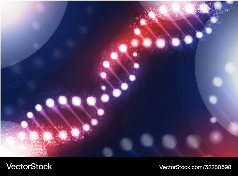 Dna digital sequence code structure with glow Dna digital sequence code structure with glow vector image