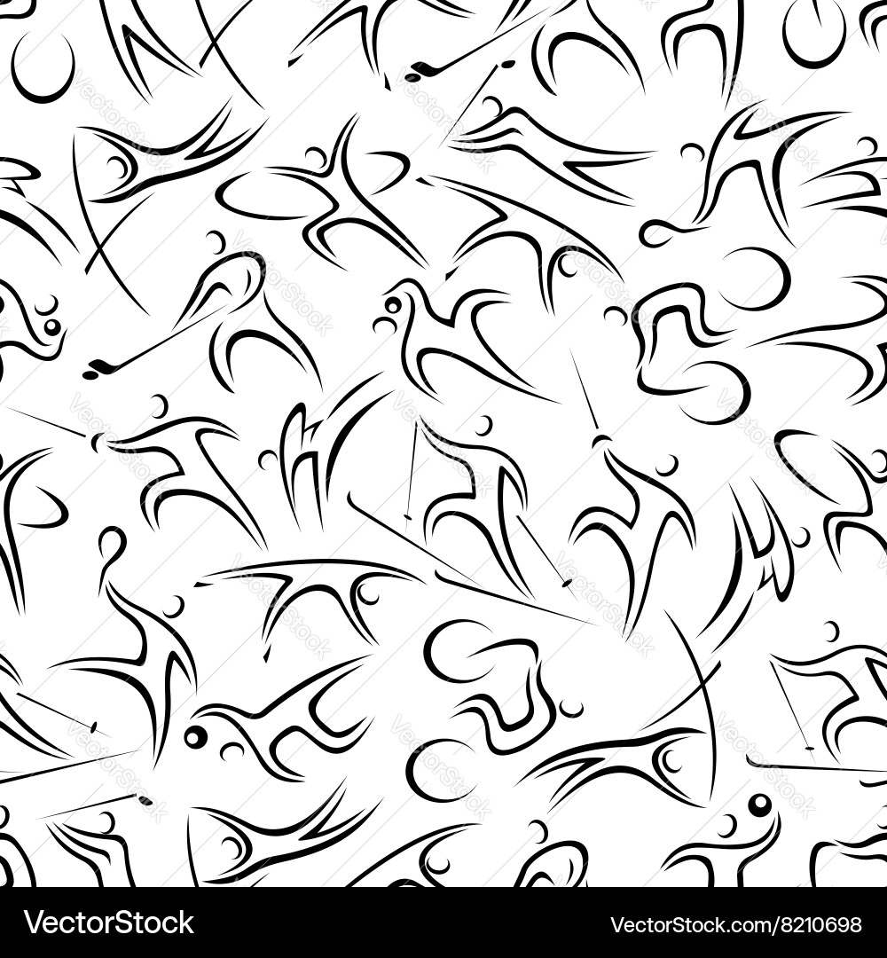 Dynamic Sport Patterns vector image