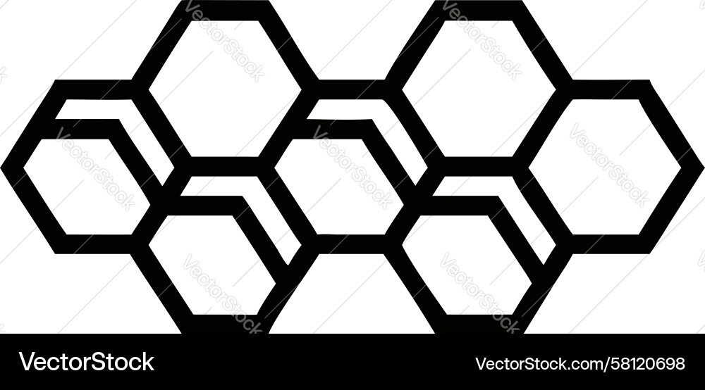 Hexagonal Honeycomb Pattern Vector Image