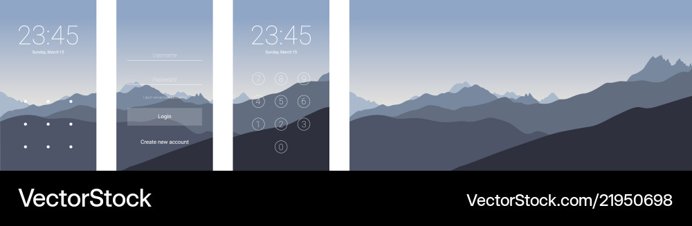 Interface and background vector image