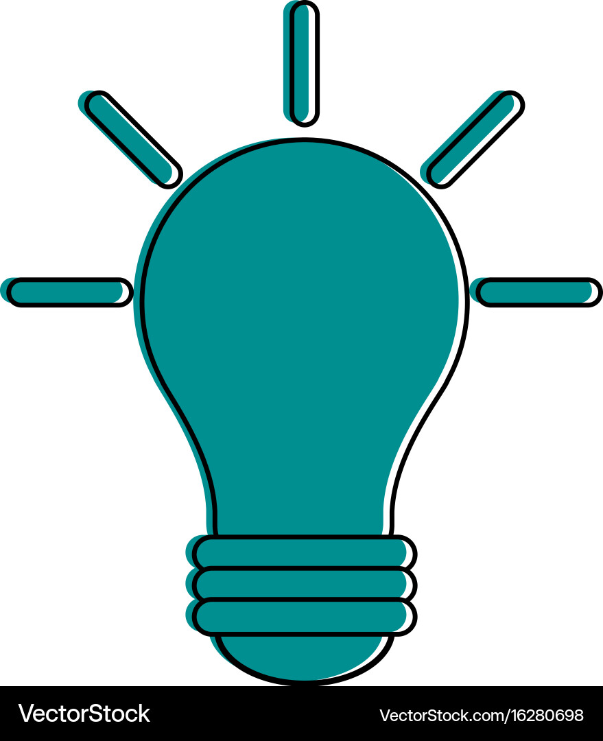 Lit lightbulb icon image vector image