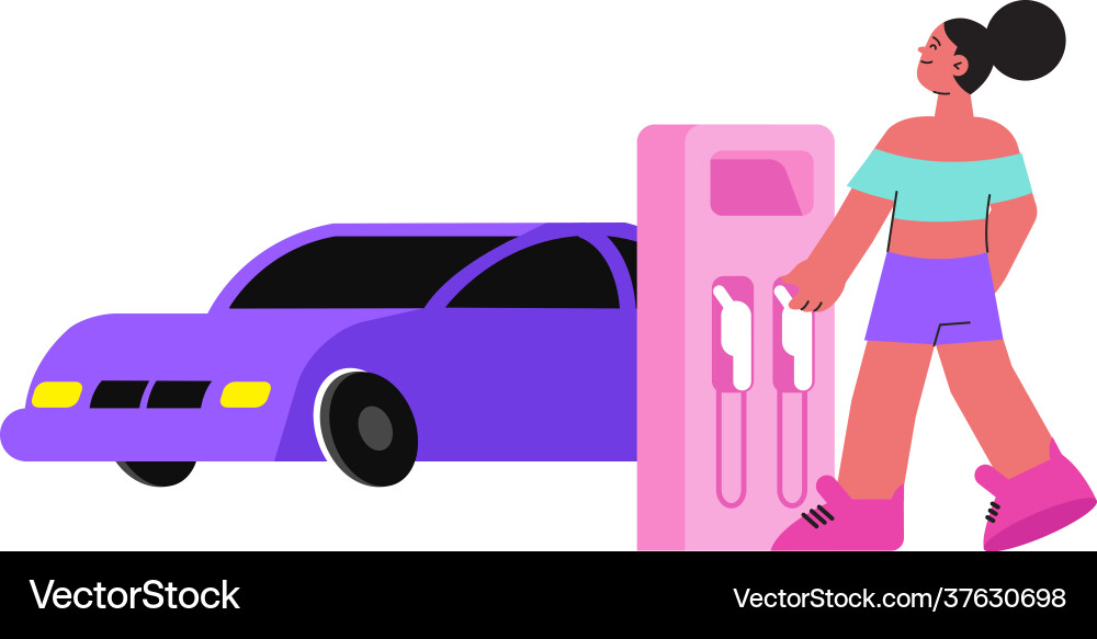 Petrol station Royalty Free Vector Image - VectorStock