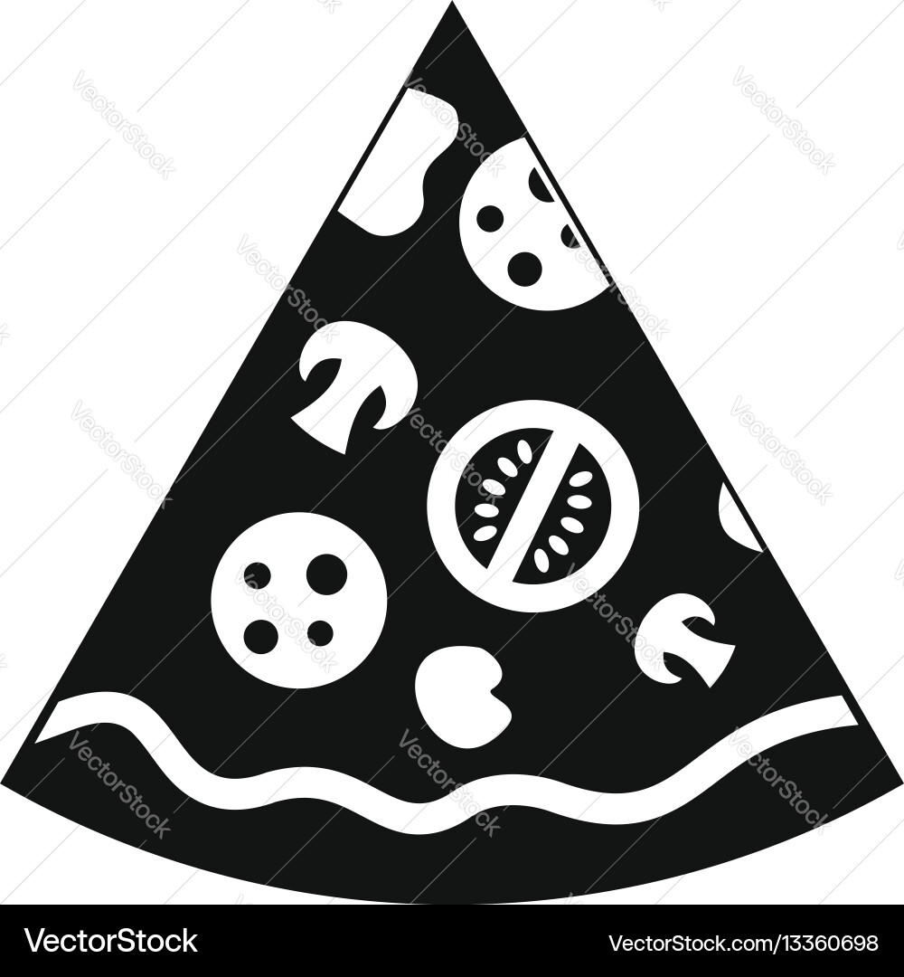 Pizza slice icon simple style Vector Image