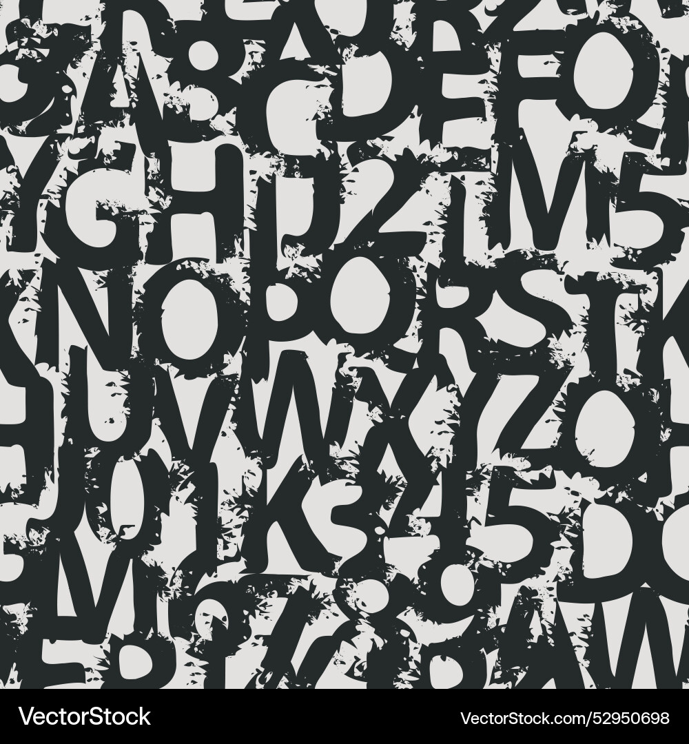 Seamless pattern with alphabet letters Seamless pattern with alphabet letters vector image