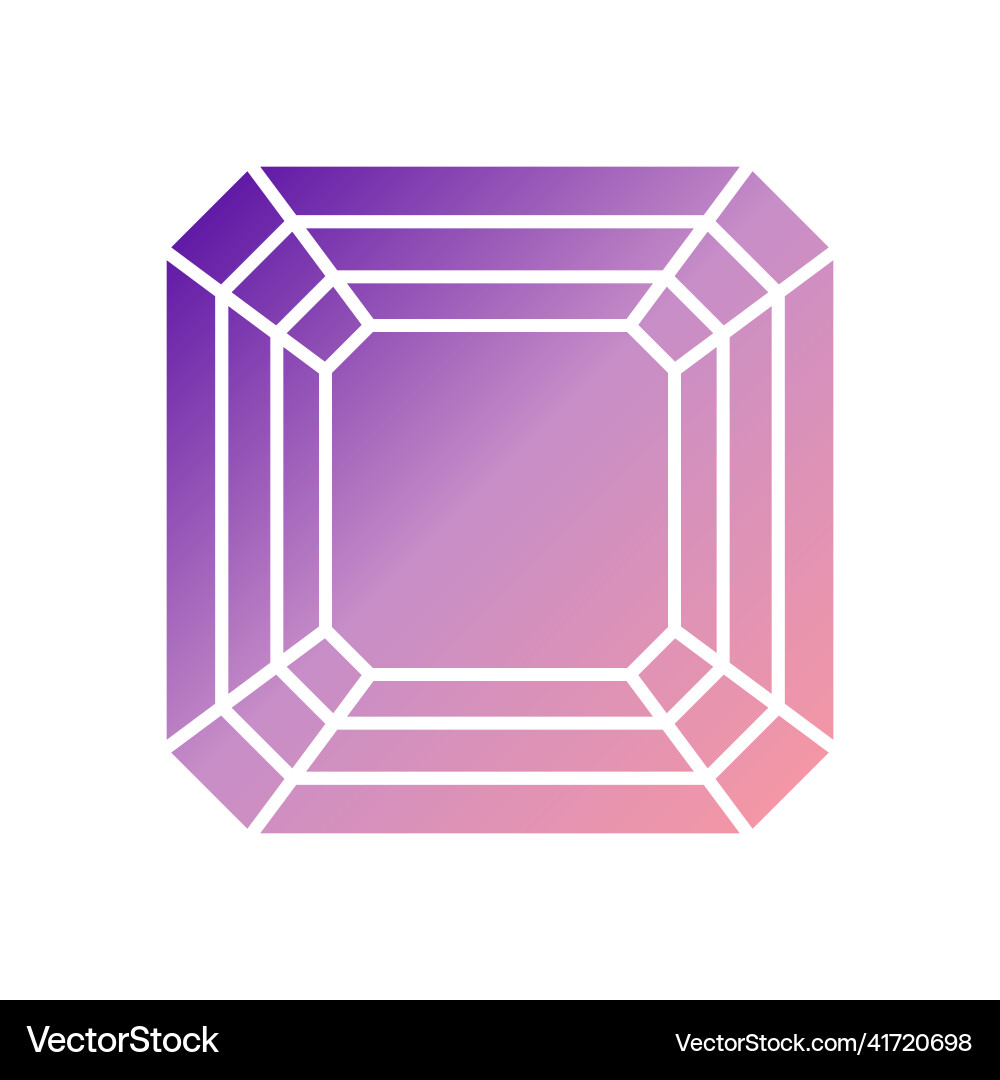 Simple icon gem element for your design vector image