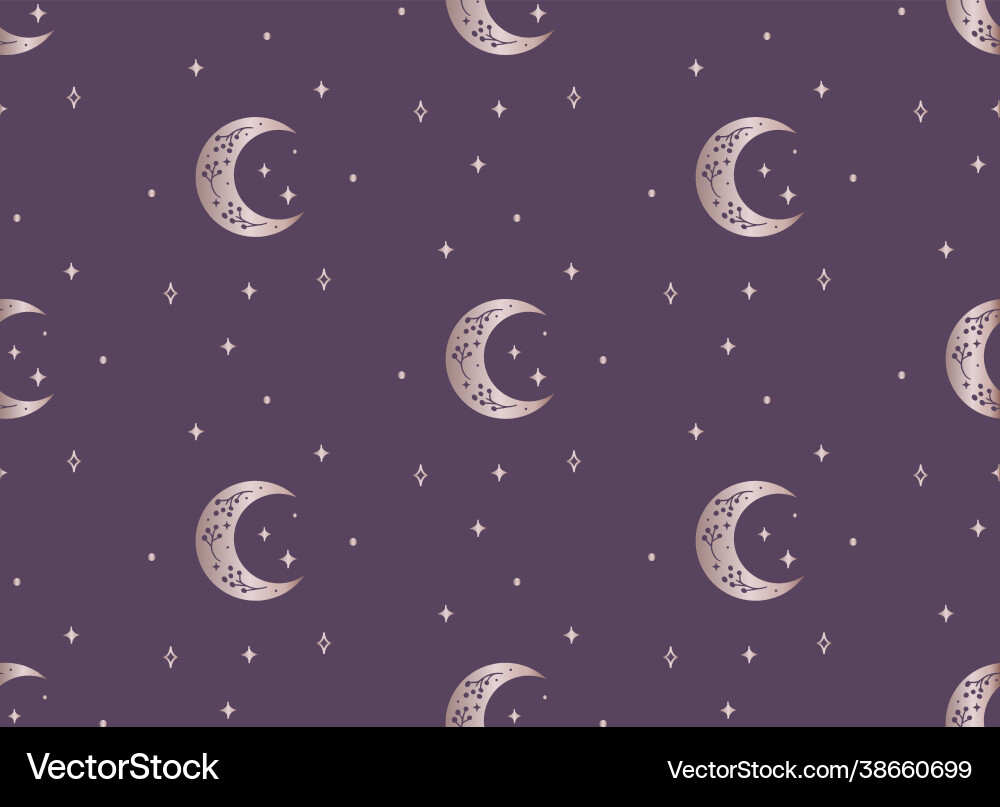 A seamless background pattern with crescents Vector Image