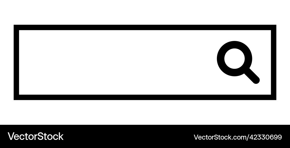 A simple search box for web vector image