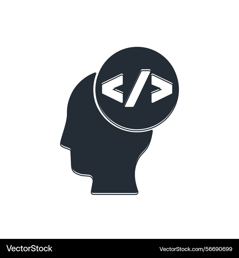 Black web design and front end development icon Black web design and front end development icon vector image