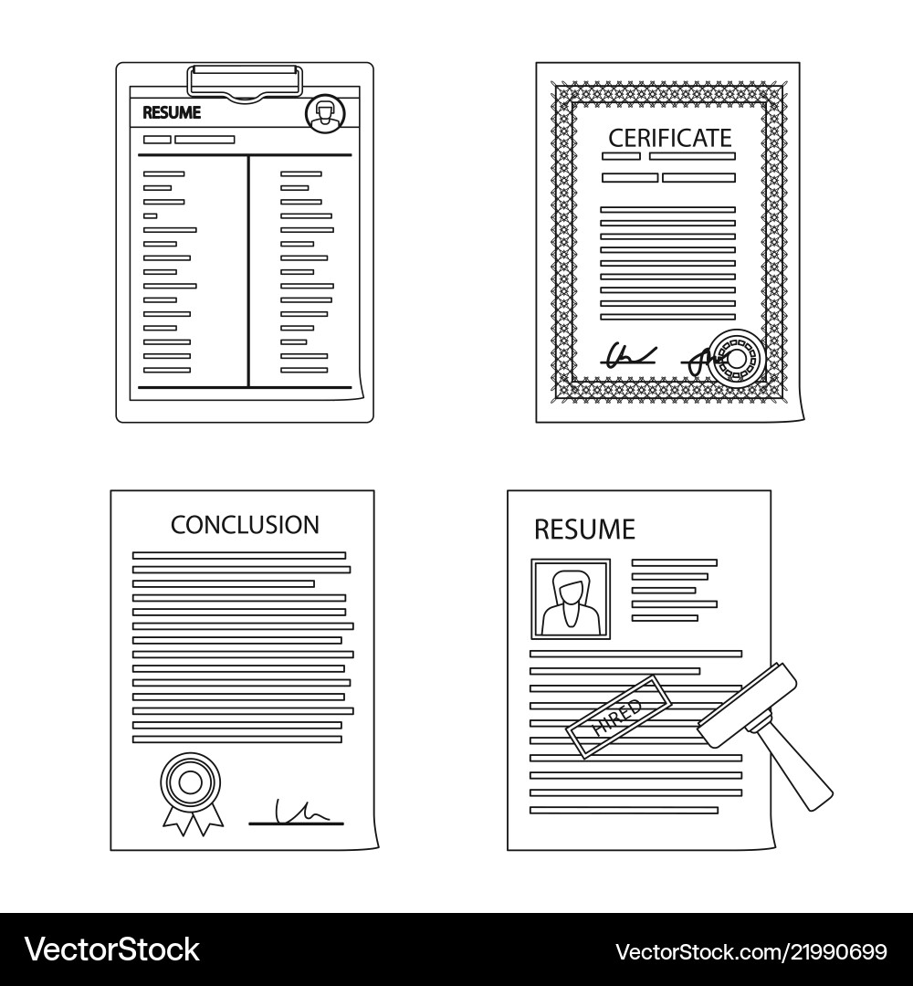 Design of form and document symbol Design of form and document symbol vector image
