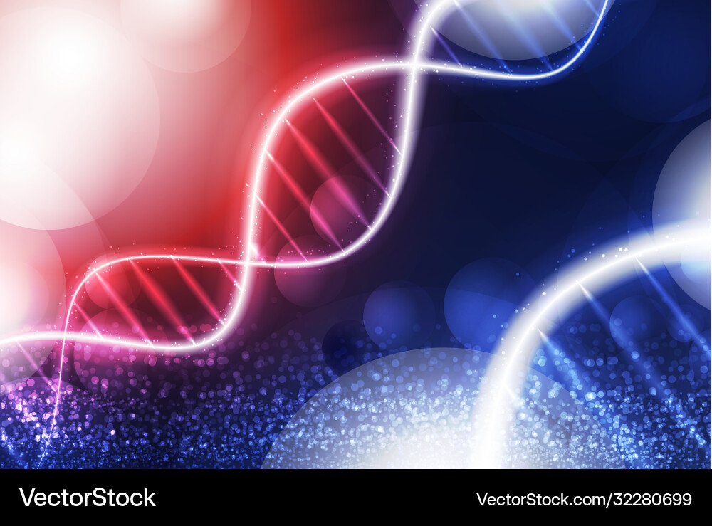 Dna digitale Sequenz Code Struktur mit Glühen vektorbild