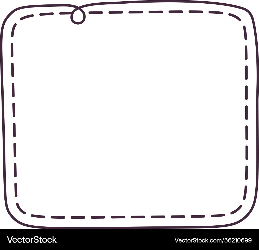 Doodle style rectangular frame vector image