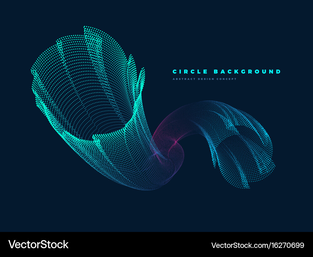 Dynamic Particle Flow Tube vector image