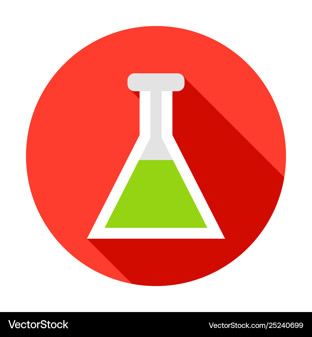 Flask circle icon Flask circle icon vector image