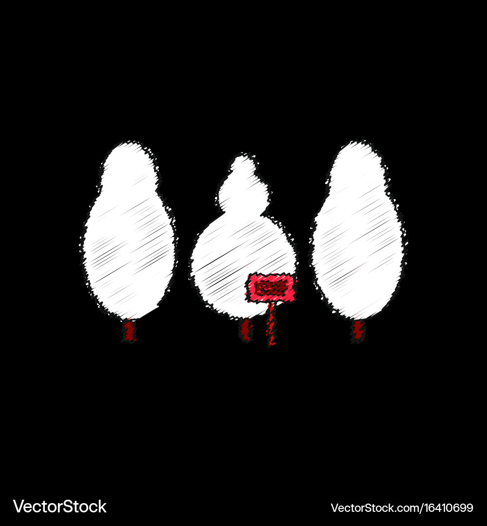 Flat shading style icon save the trees vector image