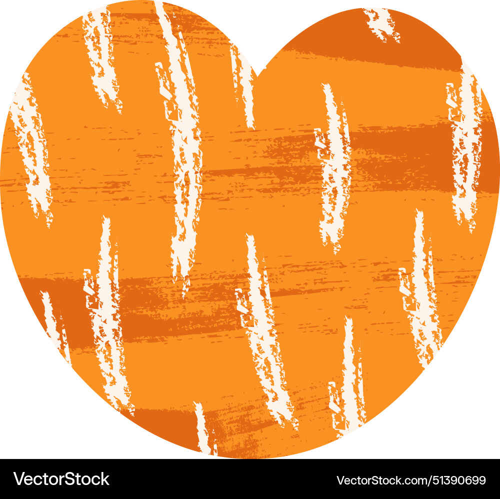 Heart with modern splash lines pattern vector image