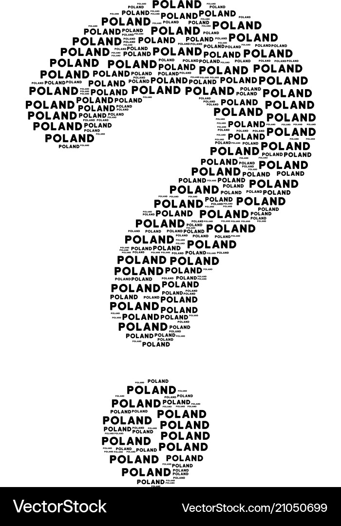 Help shape of poland text icons Help shape of poland text icons vector image