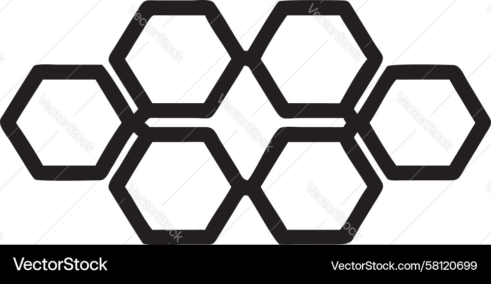 Hexagon Array Geometric Pattern Vector Image