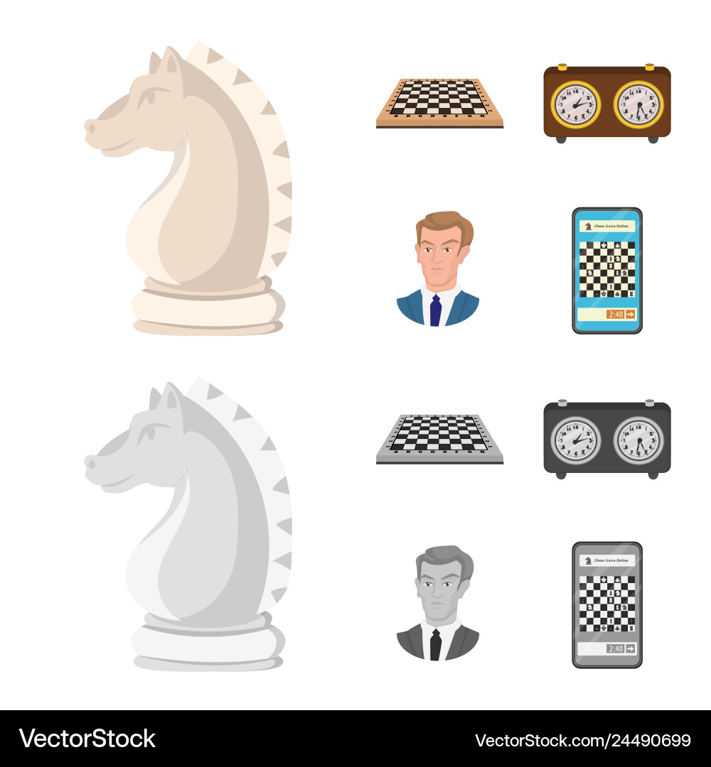 Isolated object of checkmate and thin sign set Isolated object of checkmate and thin sign set vector image