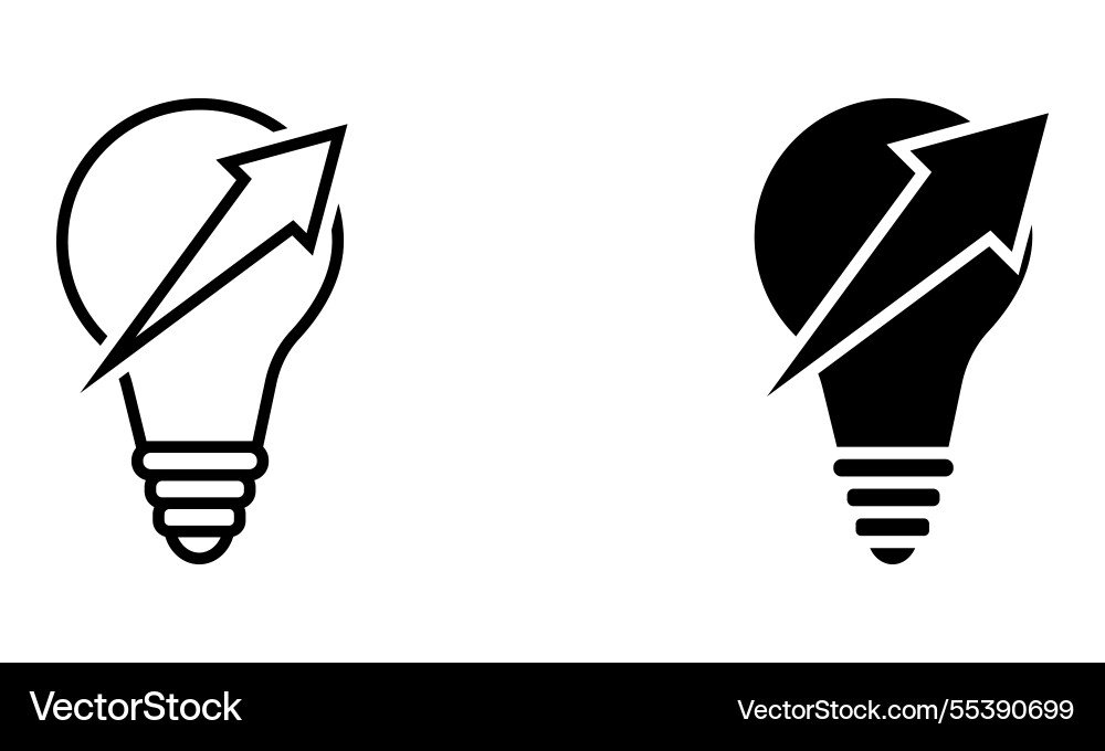 Lightbulb with arrow up Lightbulb with arrow up vector image