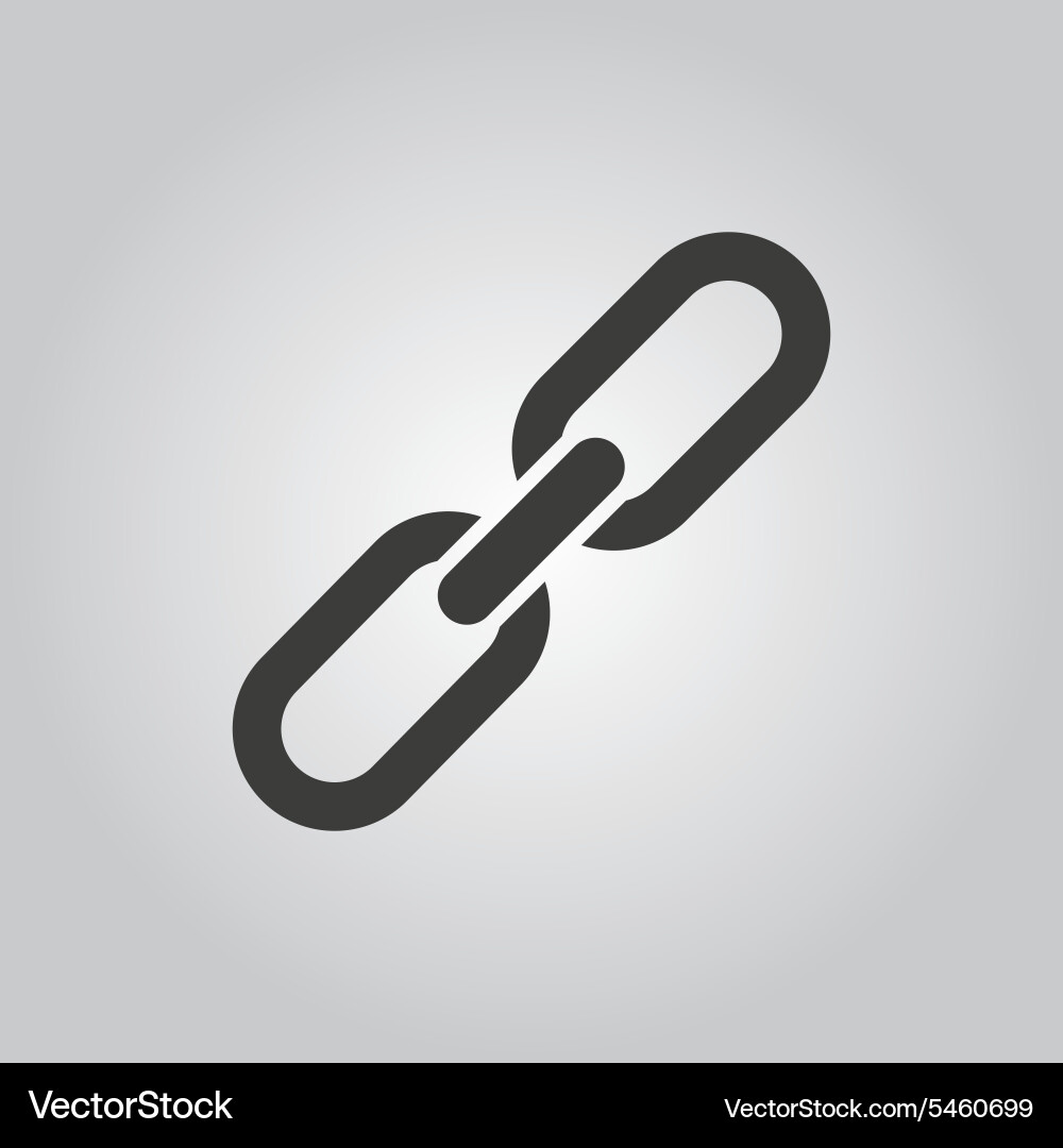 Link icon linked symbol flat vector image