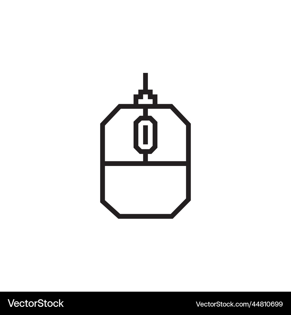 Mouse icon computer component outline style Mouse icon computer component outline style vector image