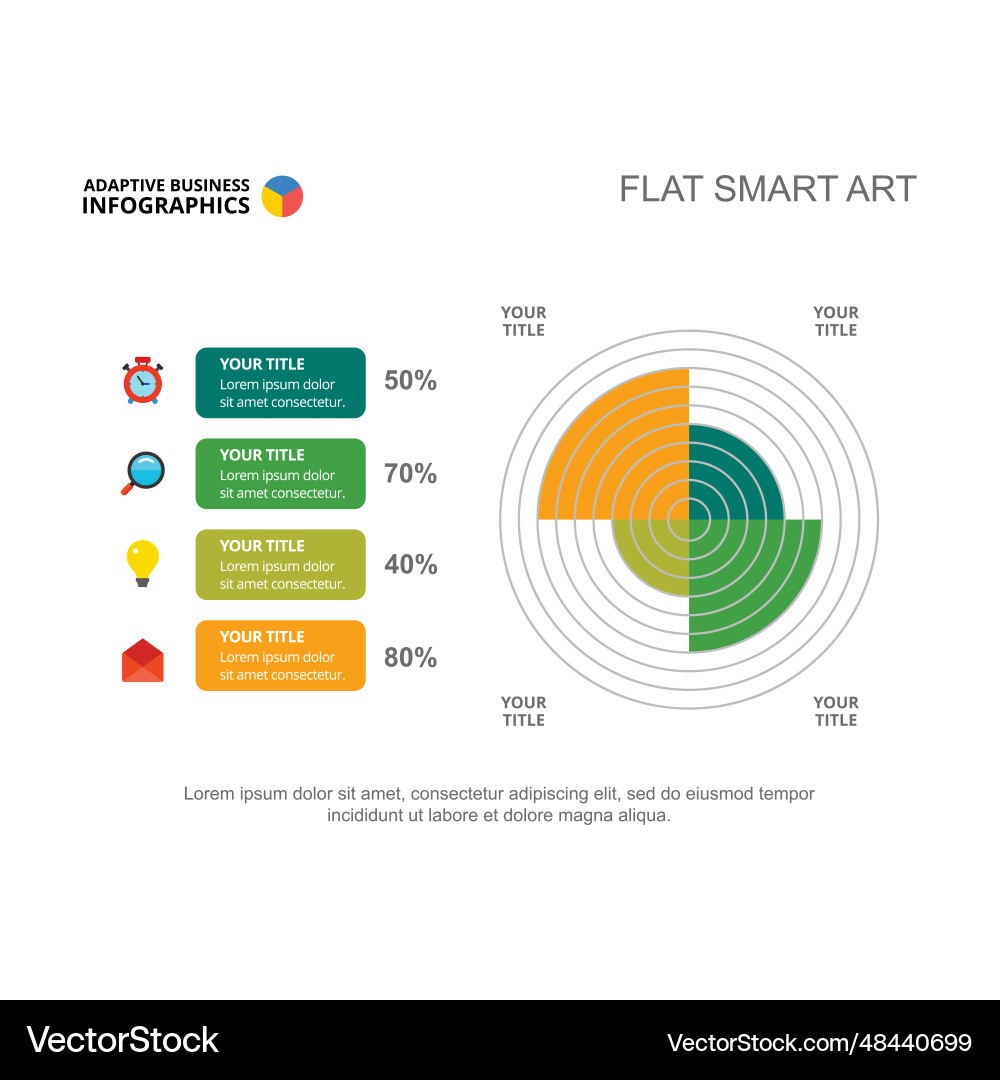 Radial bar chart with corporate statistics Radial bar chart with corporate statistics vector image