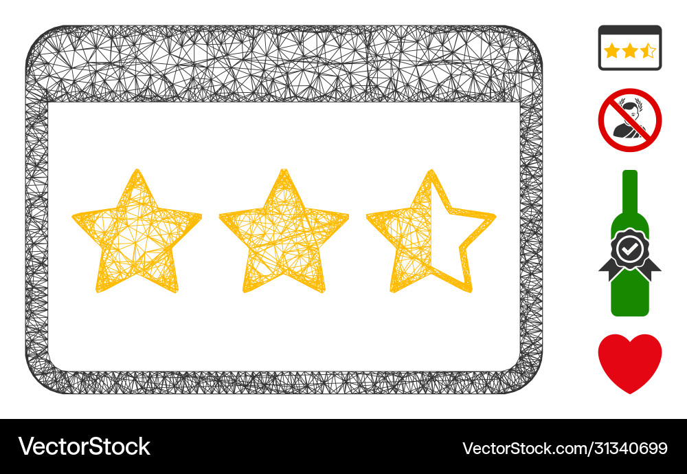 Rating web mesh Rating web mesh vector image