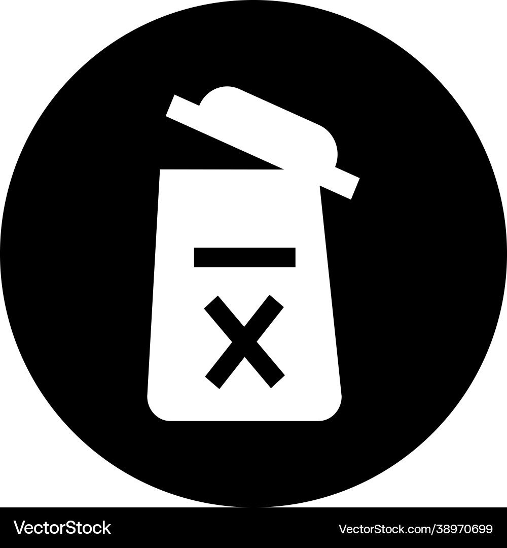 Remove or delete with flat line style icon Vector Image