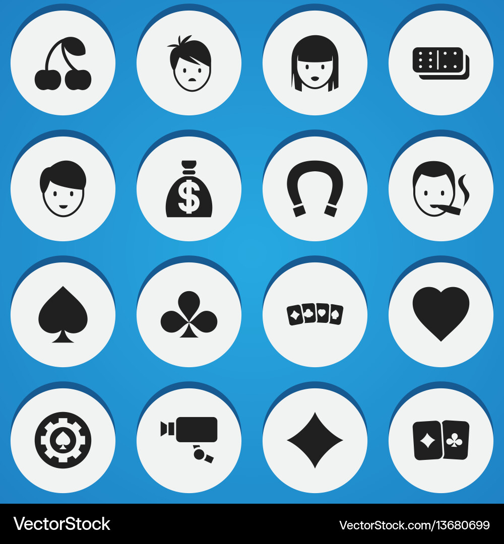 Set of 16 editable game icons includes symbols Set of 16 editable game icons includes symbols vector image