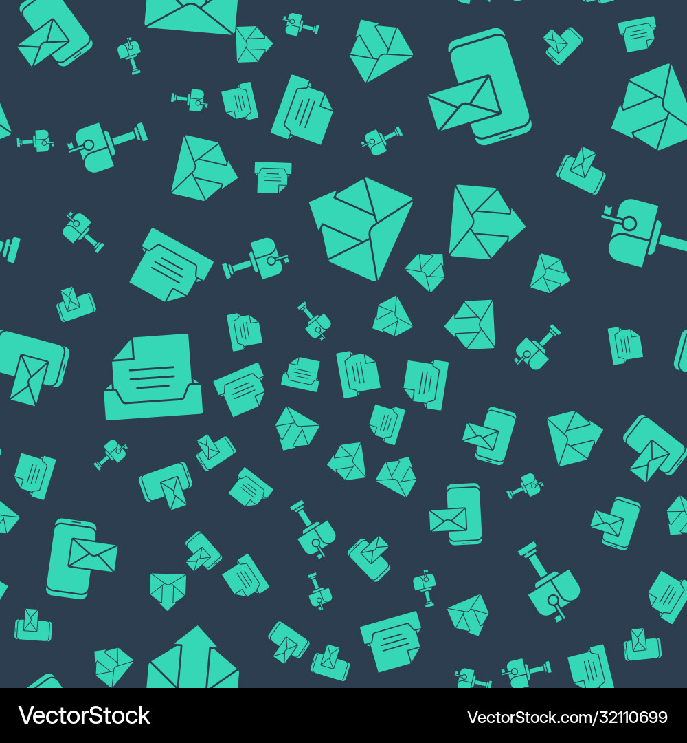 Set outgoing mail mobile and envelope drawer Set outgoing mail mobile and envelope drawer vector image