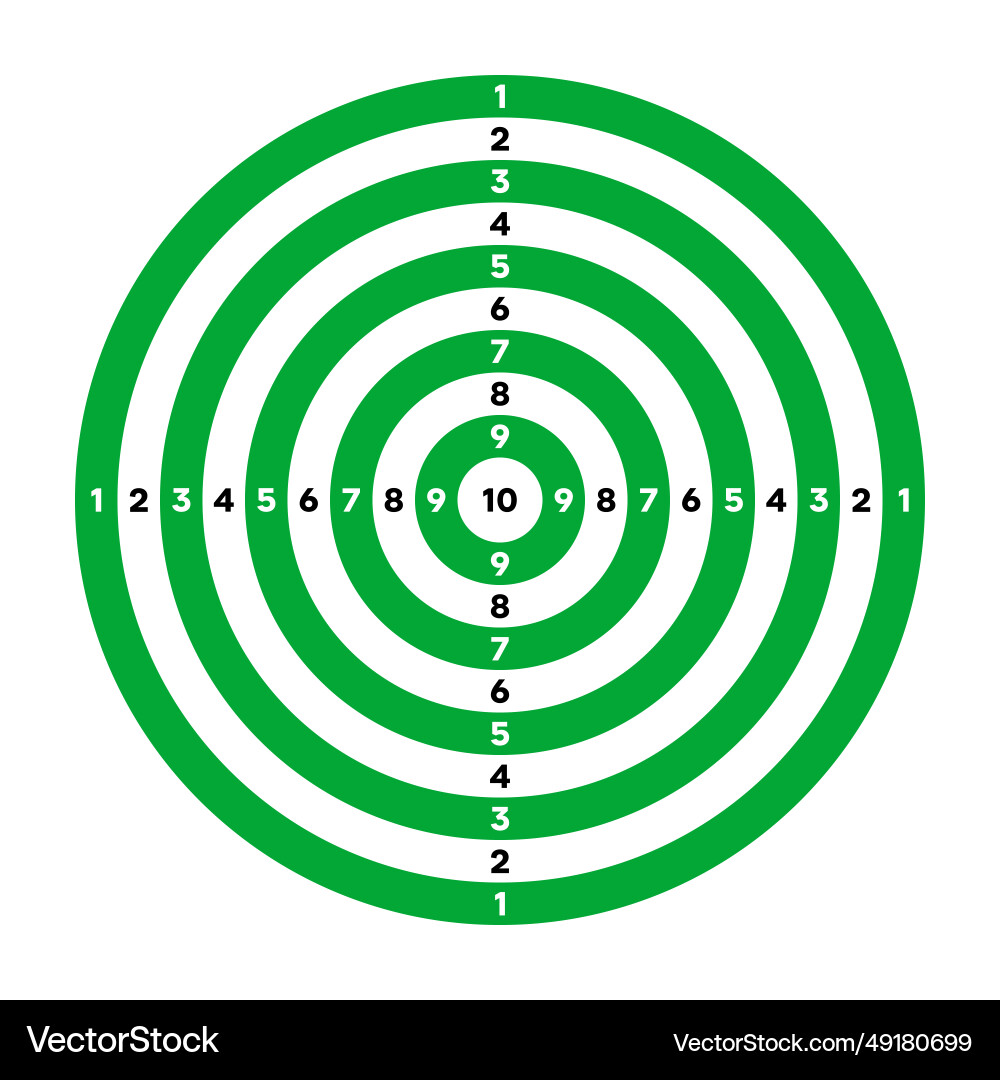 Shooting range paper target with divisions marks Shooting range paper target with divisions marks vector image