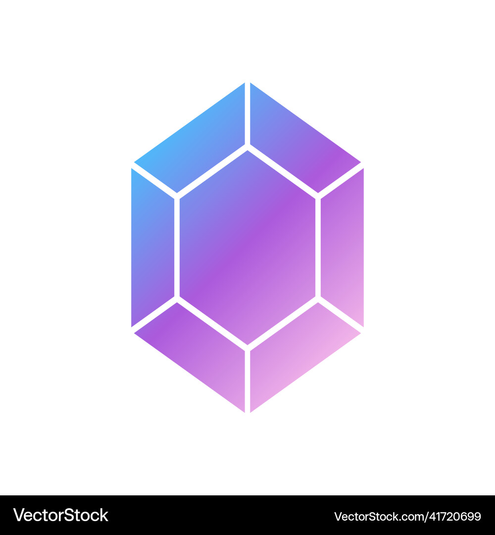 Simple icon gem element for your design Vector Image