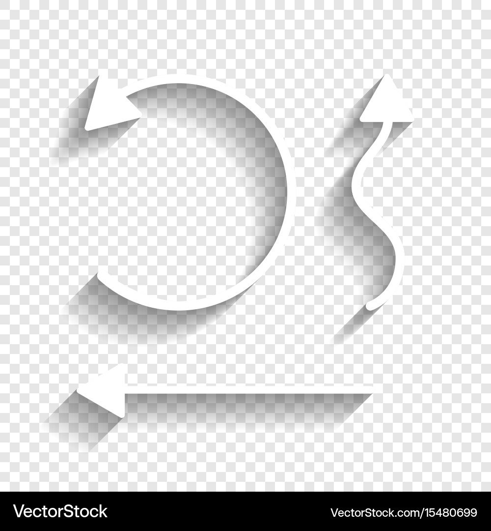 Simple set to interface arrows white icon – Royalty-Free Vector ...