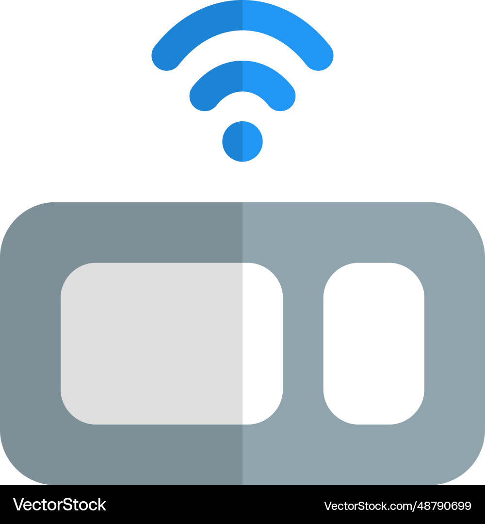 Smart keyboard with wireless technology vector image
