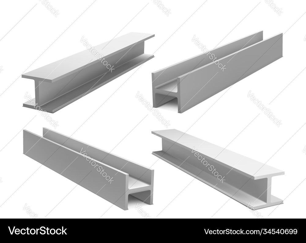 Stahlkonstruktionsträger aus Metall Stahlkonstruktionsträger aus Metall vektorbild