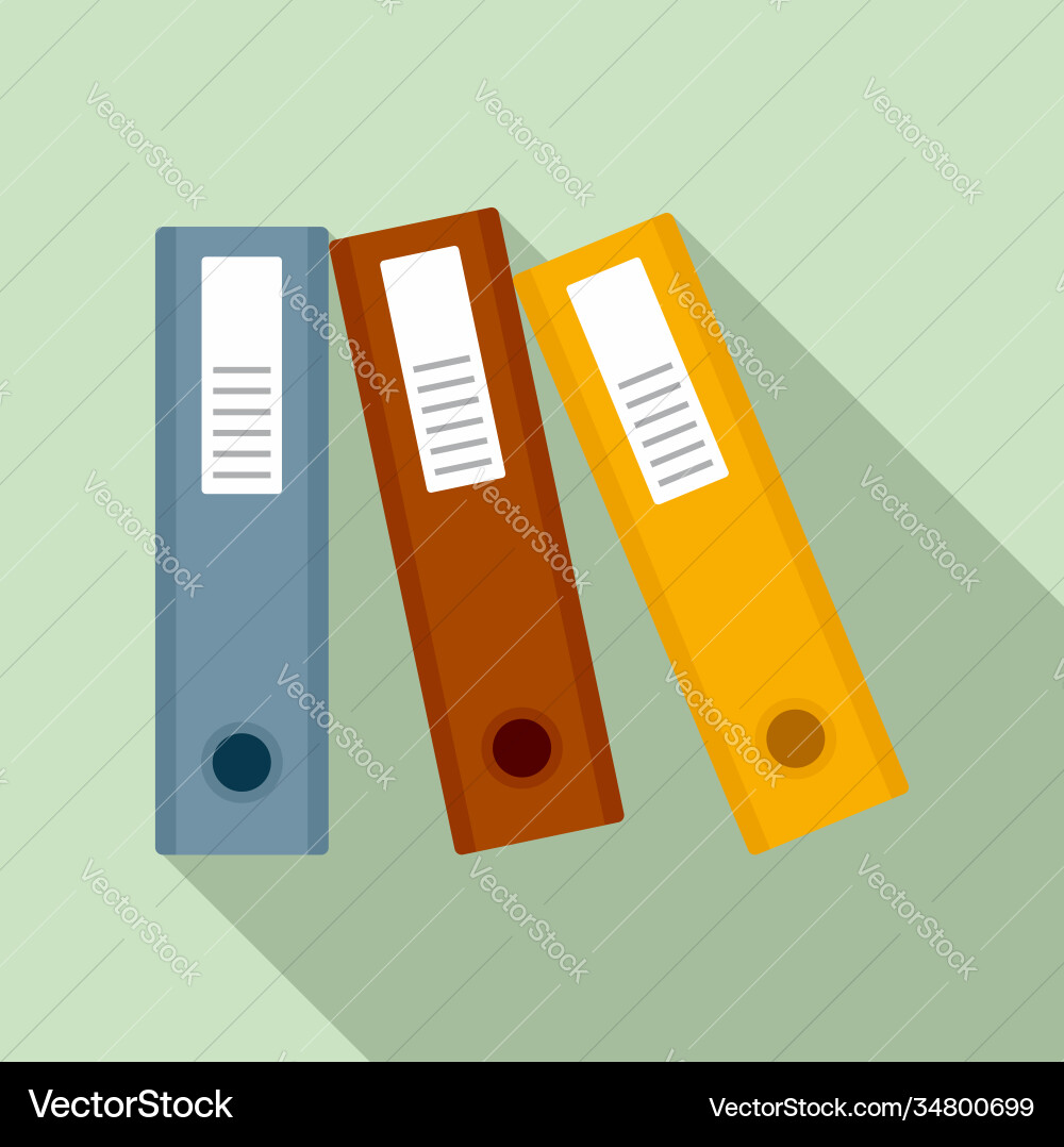 Storage document folder icon flat style Storage document folder icon flat style vector image