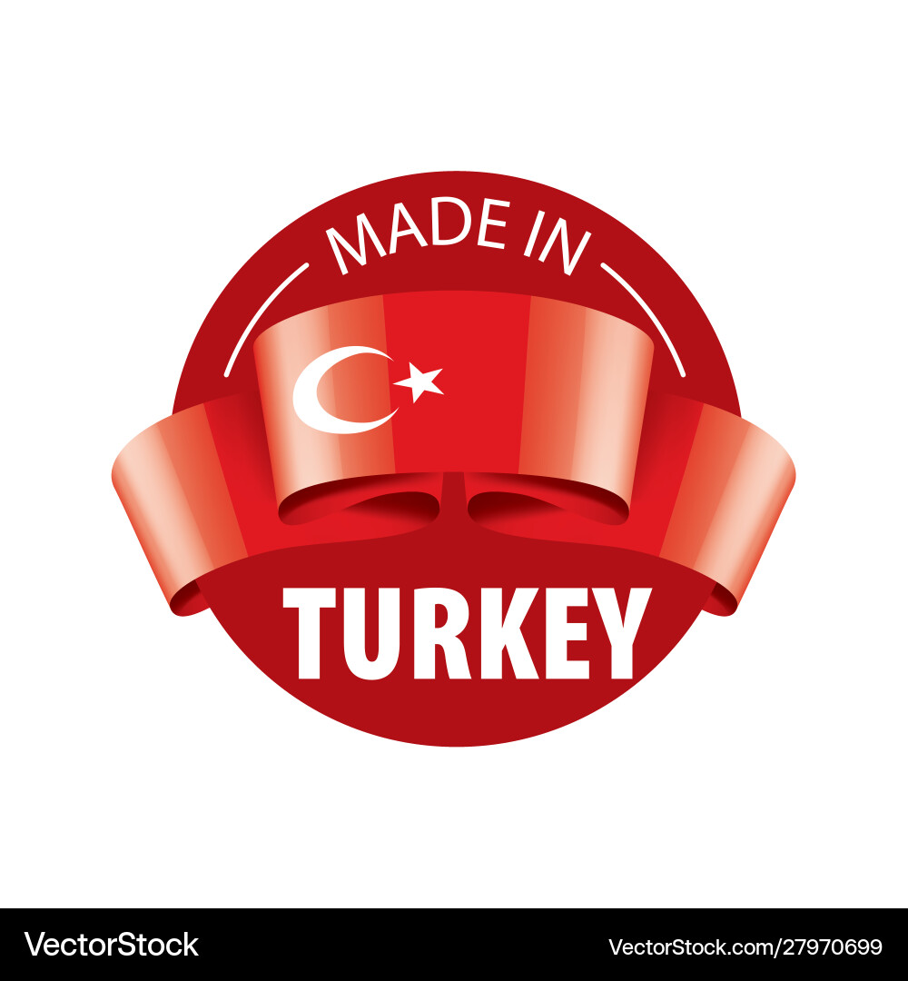 Turkey flag on a white Vector Image