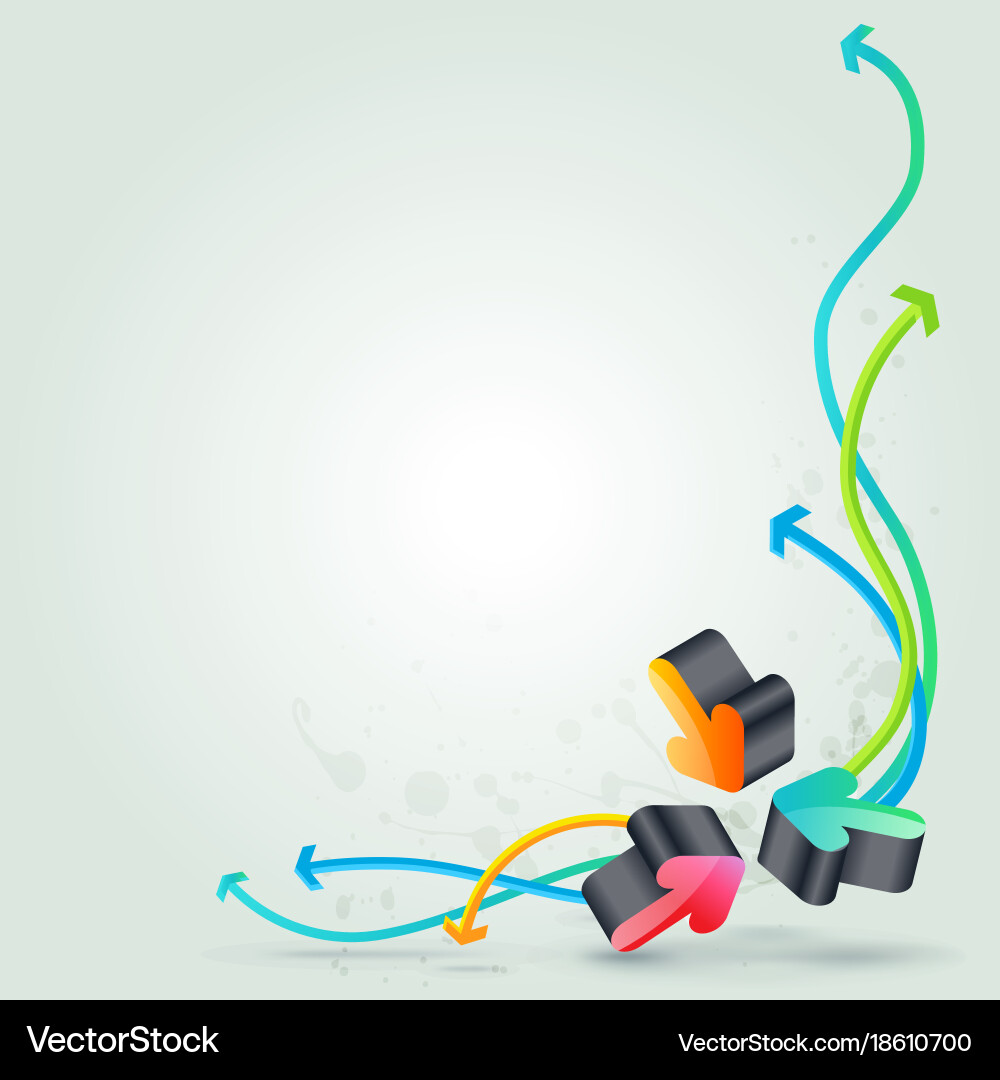 Abstract arrow background element design business vector image