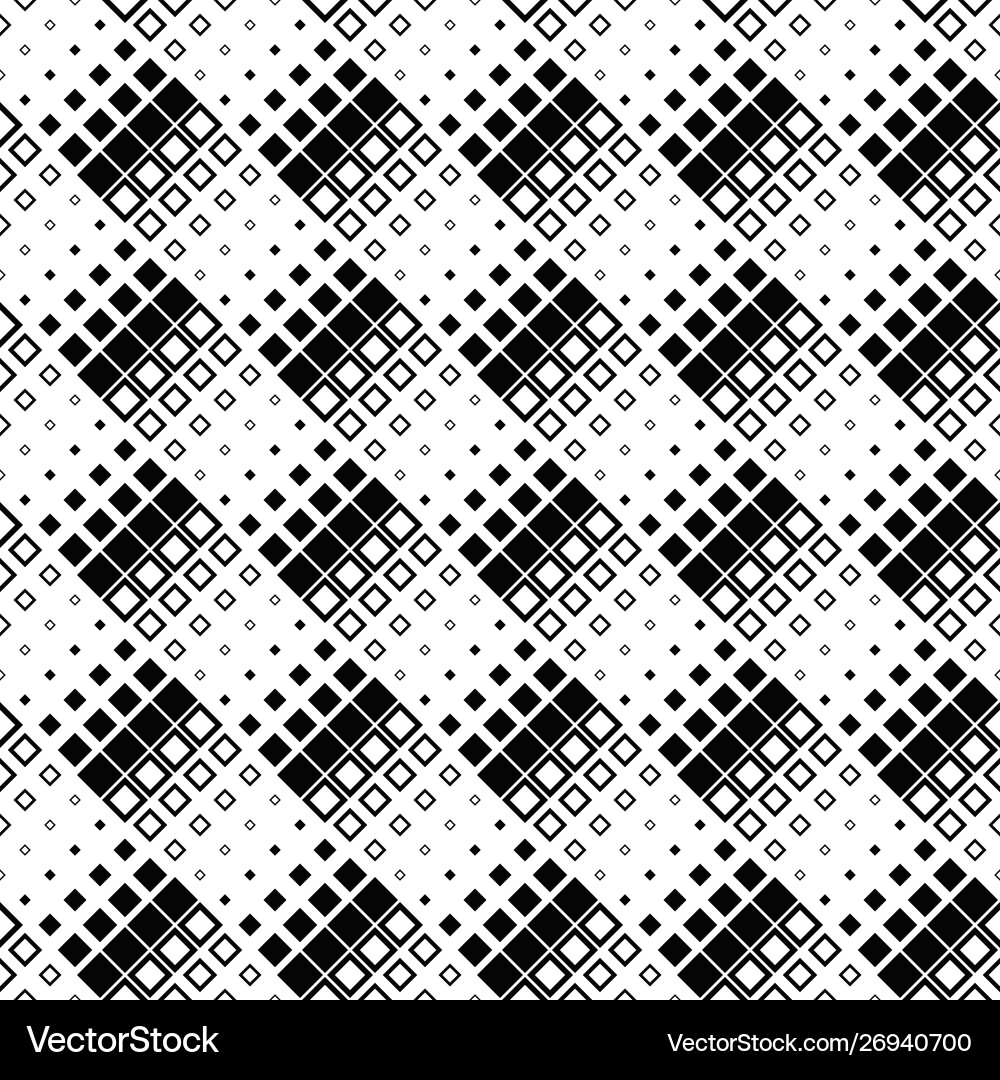 Abstract black and white diagonal square pattern vector image