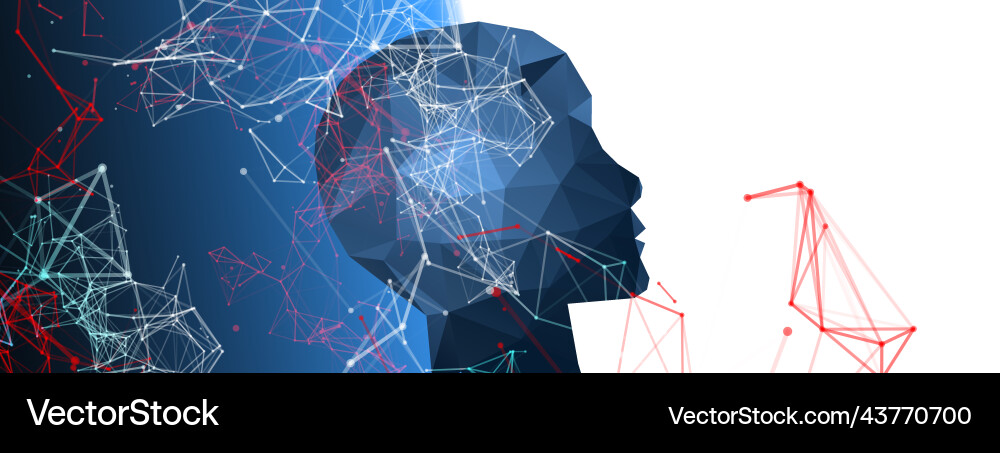 Artificial intelligence concept creative brain Vector Image