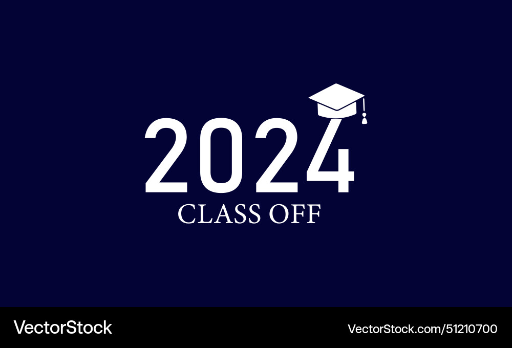 Captivating class of 2024 text concepts Captivating class of 2024 text concepts vector image