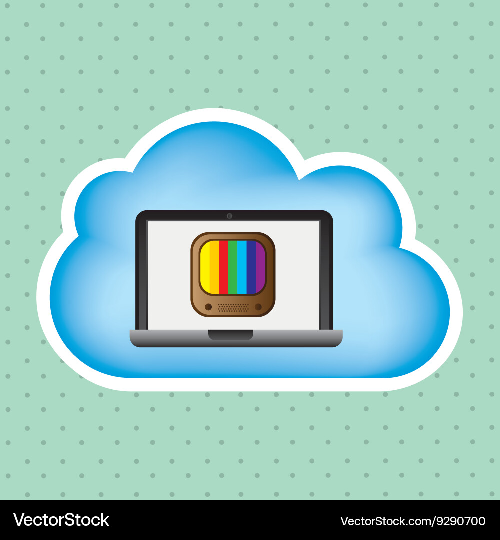 Cloud computing design vector image