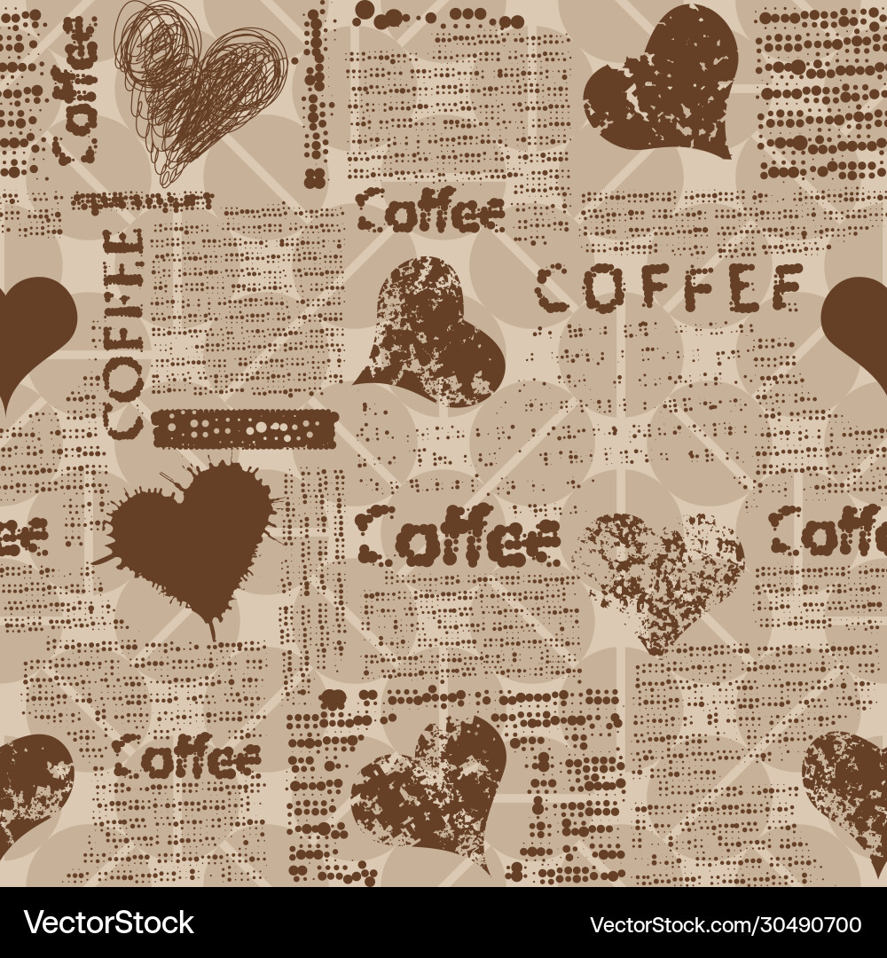 Coffee abstract pattern seamless image Coffee abstract pattern seamless image vector image
