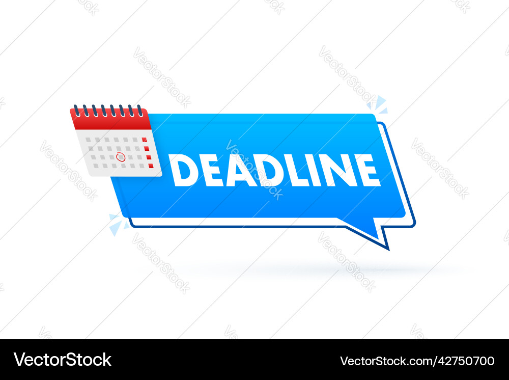 Dates and deadlines banner computer with calendar Dates and deadlines banner computer with calendar vector image