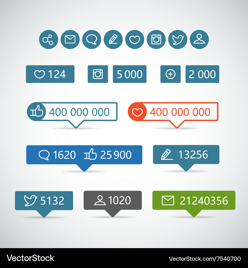 Different web informers Vector Image